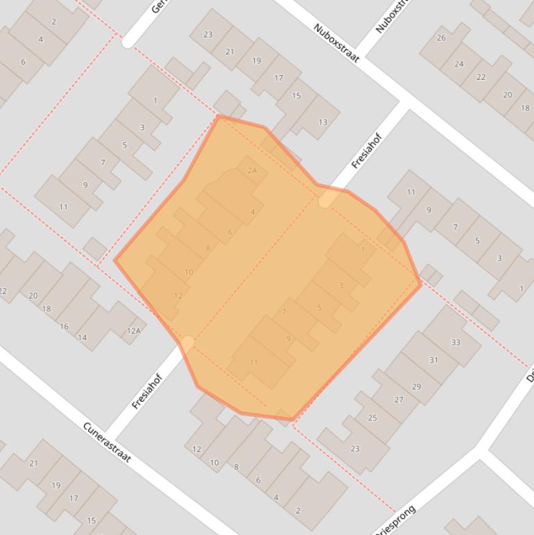Kaart van postcodegebied 1688WG.