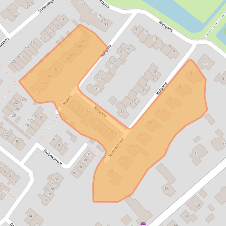 Kaart van postcodegebied 1688WR.