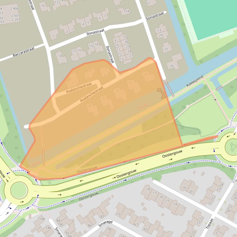 Kaart van postcodegebied 1689AZ.