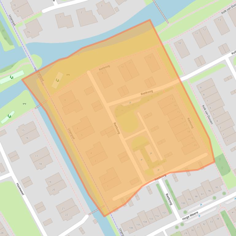 Kaart van postcodegebied 1689CD.