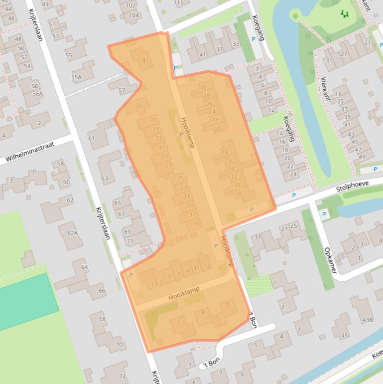 Kaart van postcodegebied 1689DB.