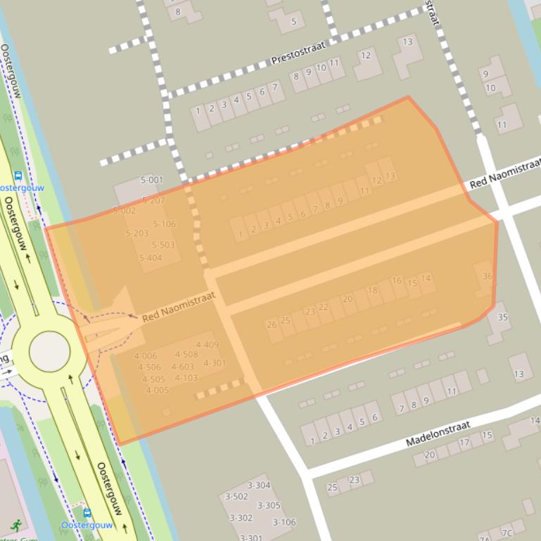 Kaart van postcodegebied 1689DT.