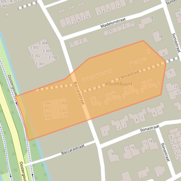 Kaart van postcodegebied 1689DW.