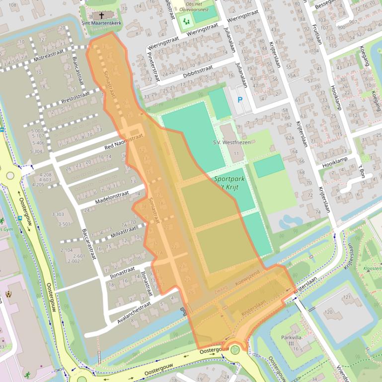 Kaart van postcodegebied 1689DZ.