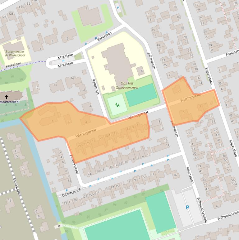 Kaart van postcodegebied 1689EC.