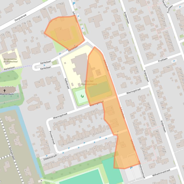 Kaart van postcodegebied 1689EH.