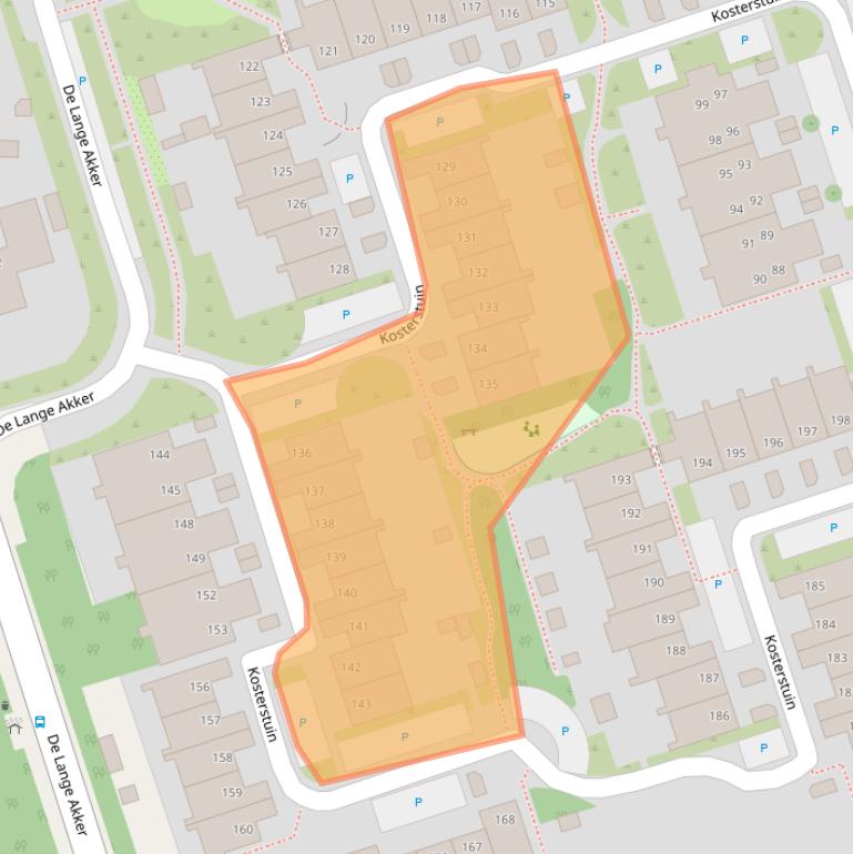 Kaart van postcodegebied 1689KJ.