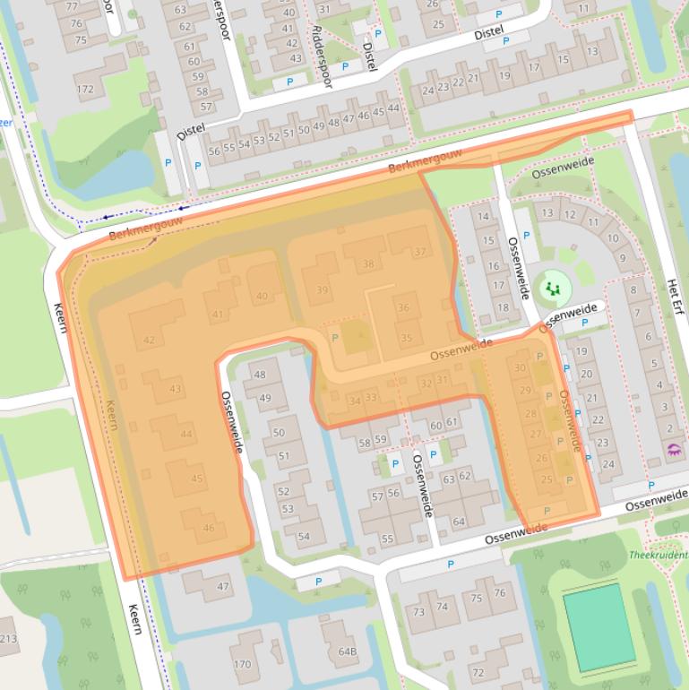 Kaart van postcodegebied 1689MS.