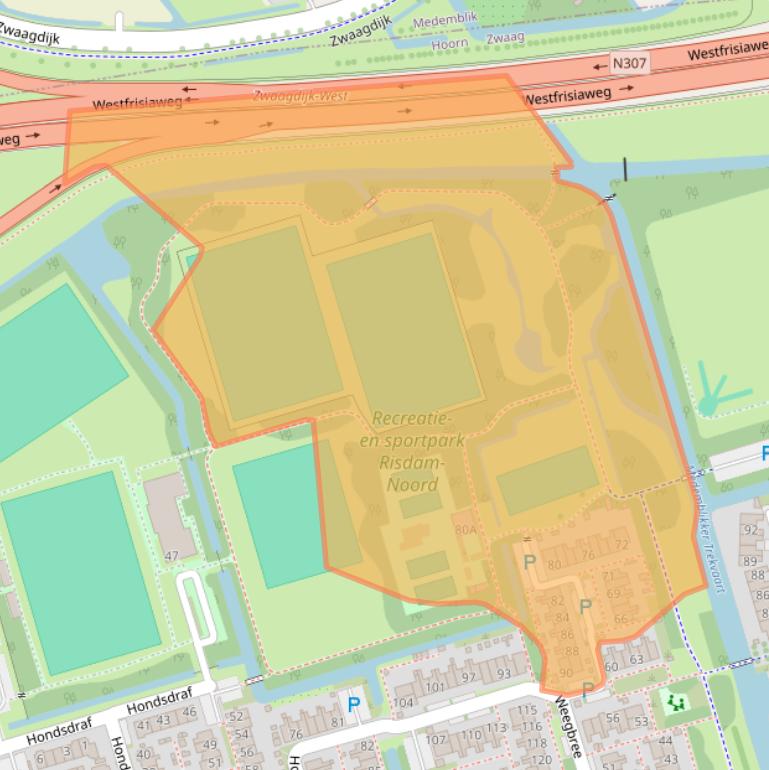 Kaart van postcodegebied 1689ND.