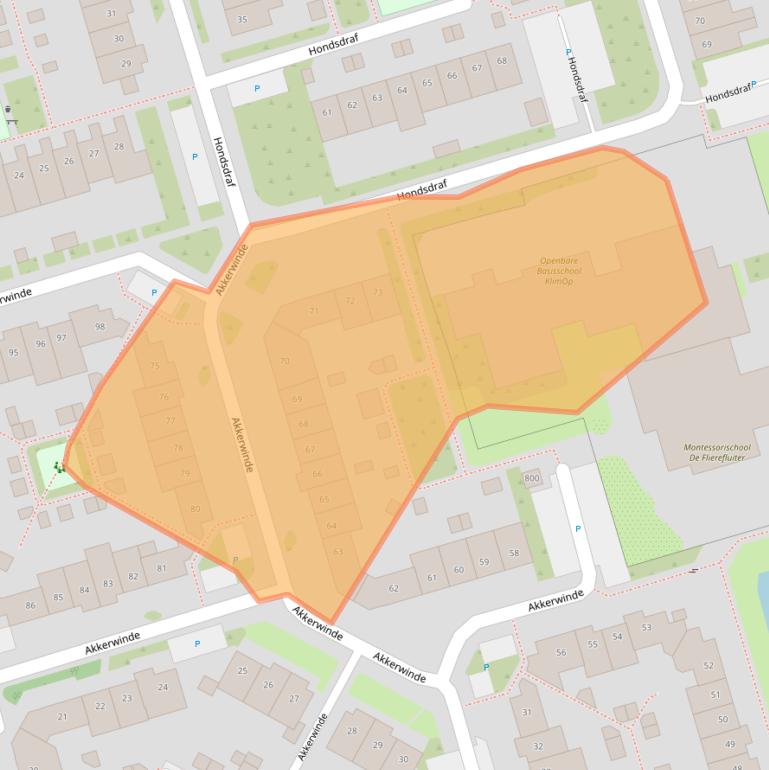 Kaart van postcodegebied 1689NW.