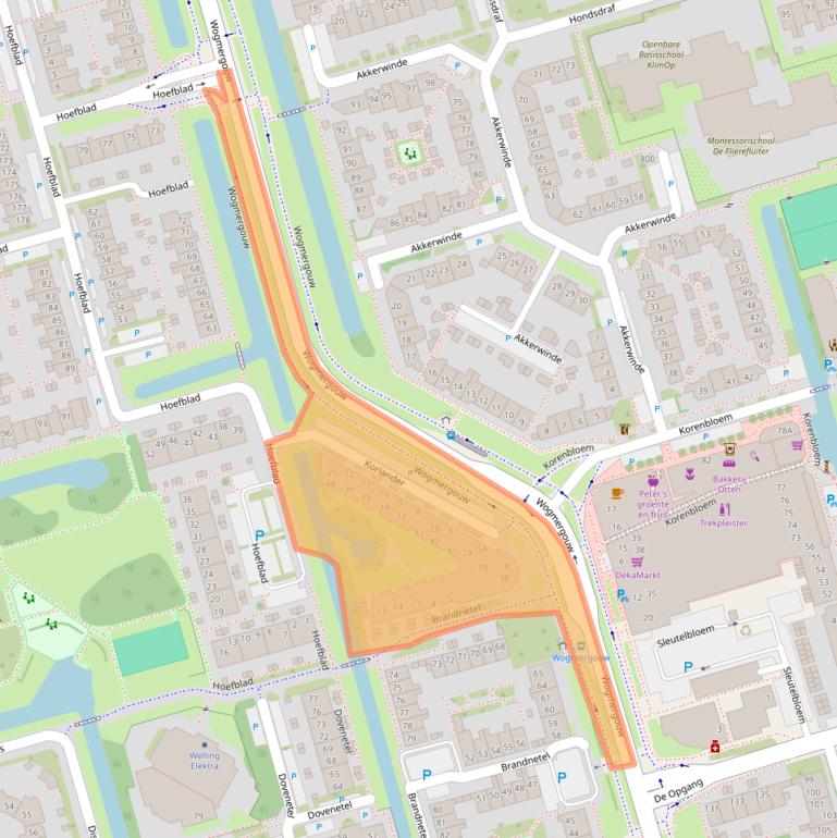 Kaart van postcodegebied 1689NZ.