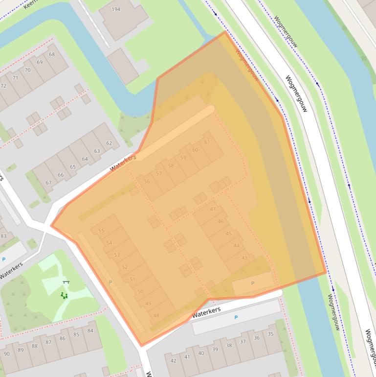 Kaart van postcodegebied 1689PJ.