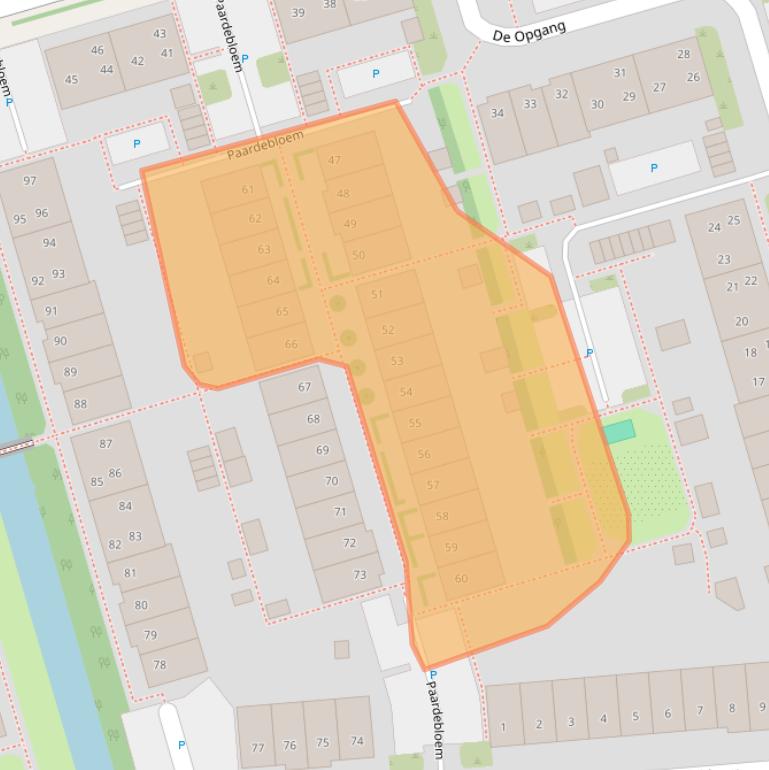Kaart van postcodegebied 1689RP.