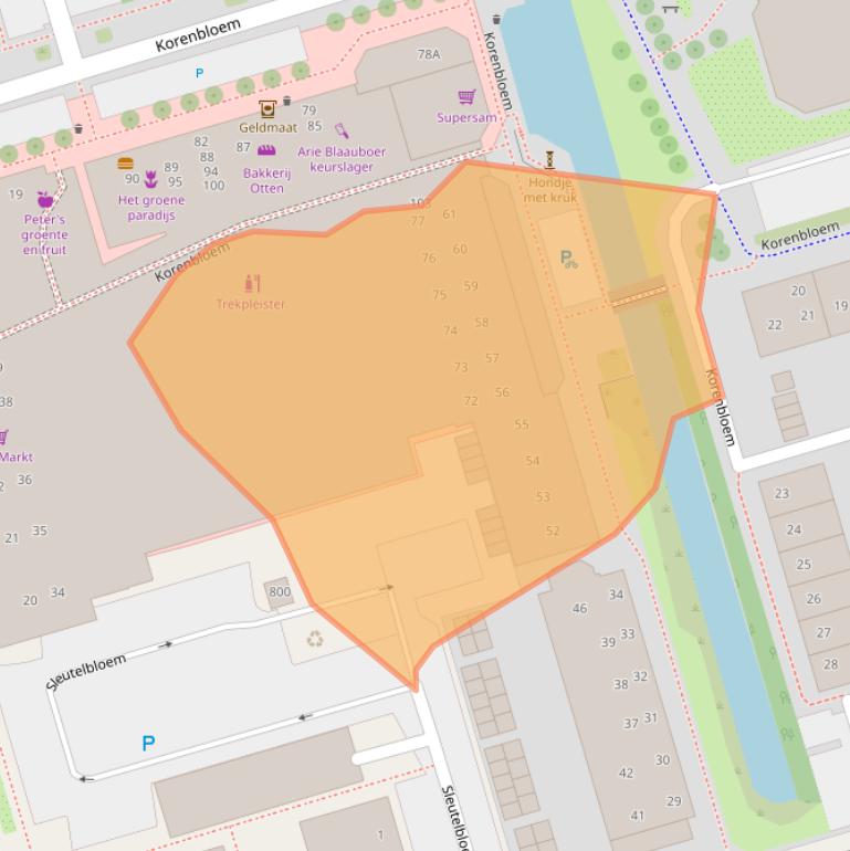 Kaart van postcodegebied 1689RX.