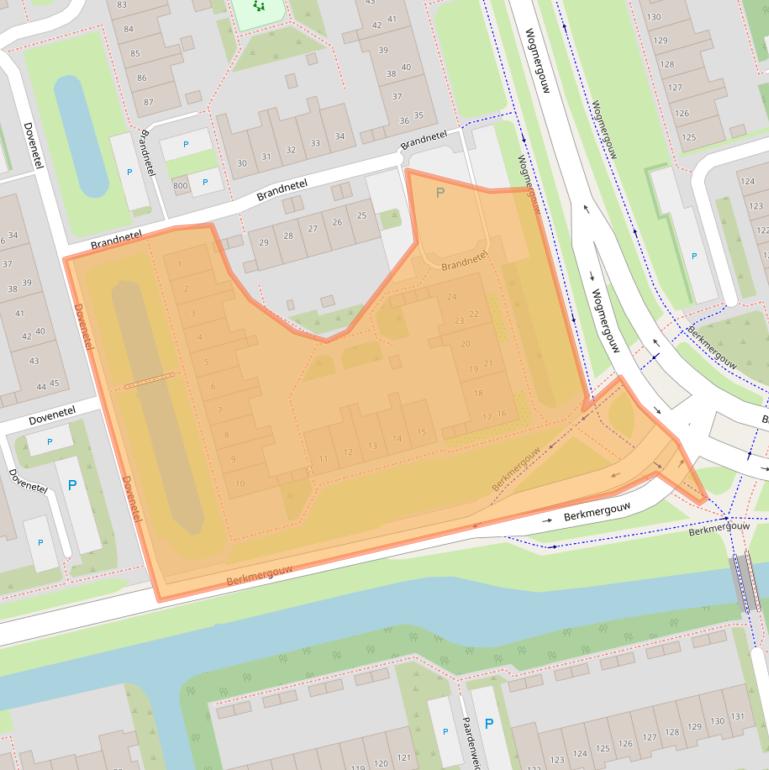 Kaart van postcodegebied 1689SB.