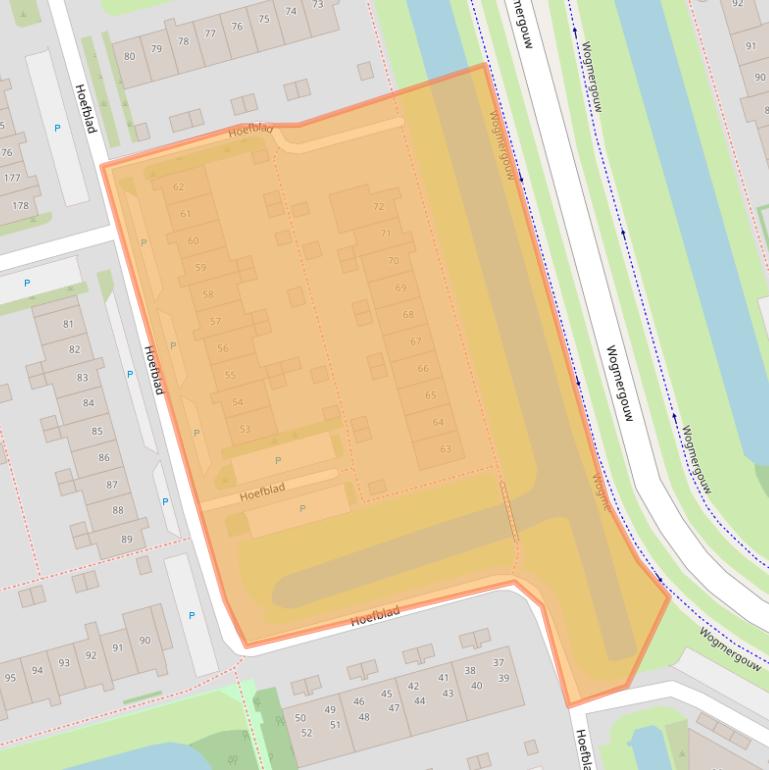 Kaart van postcodegebied 1689SR.