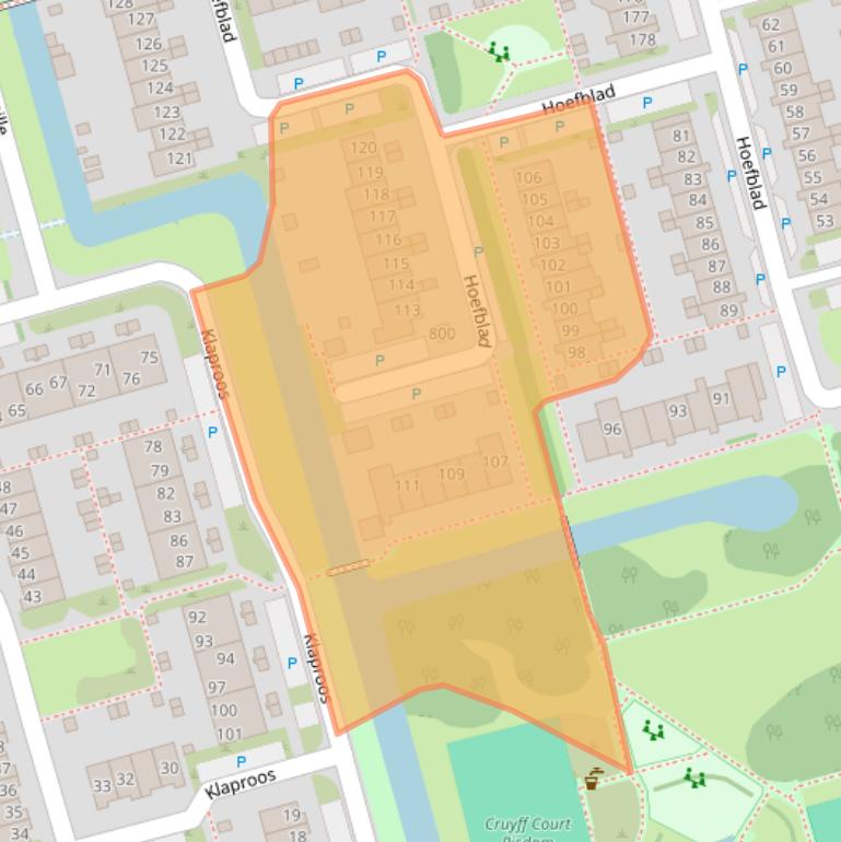 Kaart van postcodegebied 1689SV.