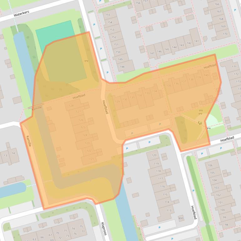 Kaart van postcodegebied 1689SW.