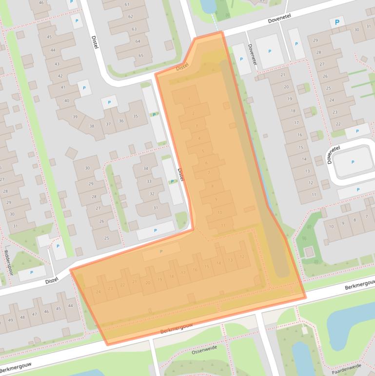 Kaart van postcodegebied 1689TA.