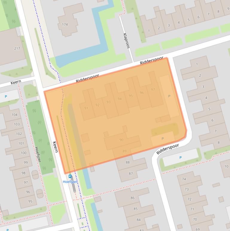 Kaart van postcodegebied 1689TJ.