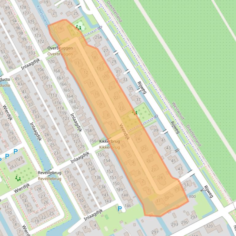 Kaart van postcodegebied 1689WB.