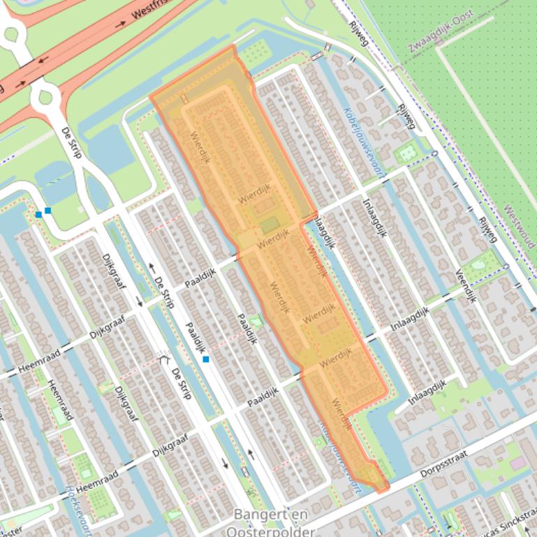 Kaart van postcodegebied 1689WD.