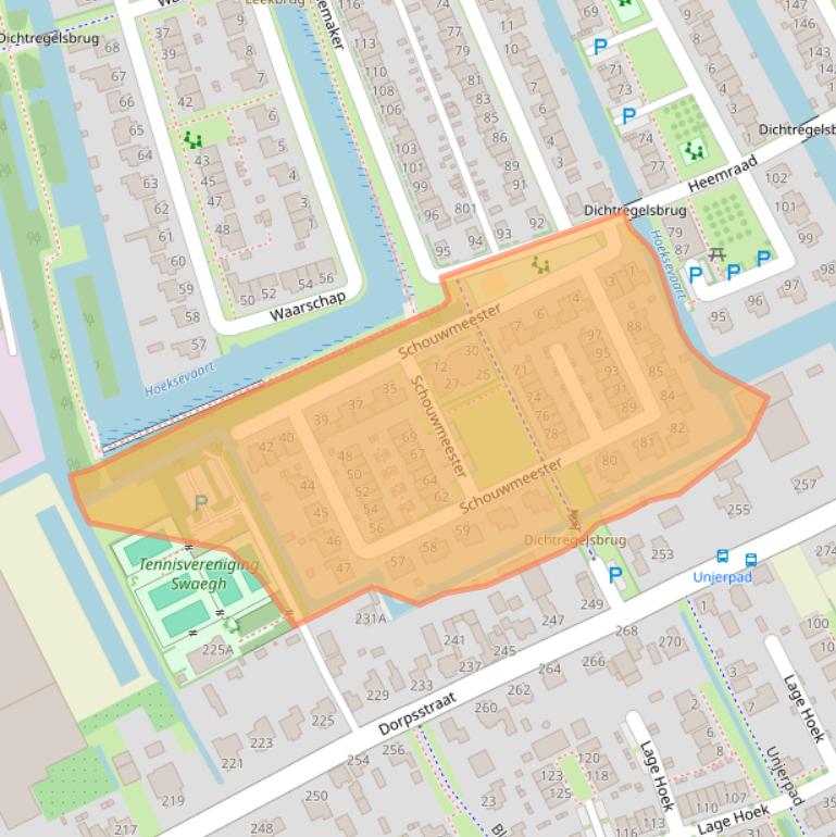 Kaart van postcodegebied 1689WT.
