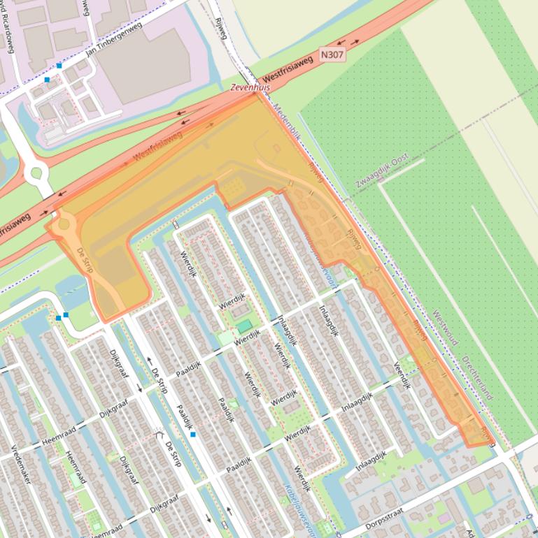 Kaart van postcodegebied 1689WX.