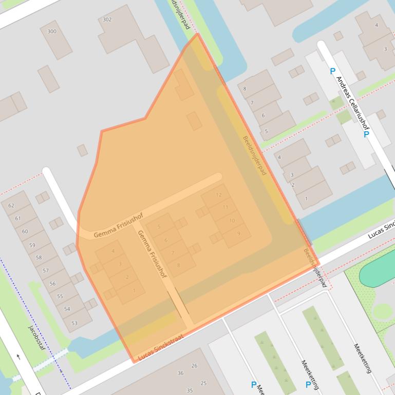 Kaart van postcodegebied 1689XA.