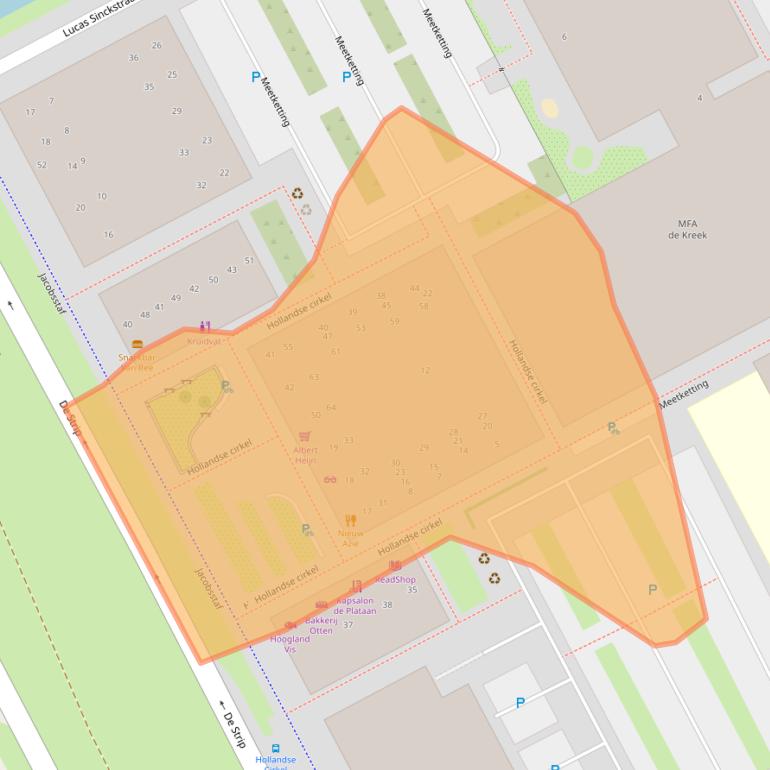 Kaart van postcodegebied 1689XE.