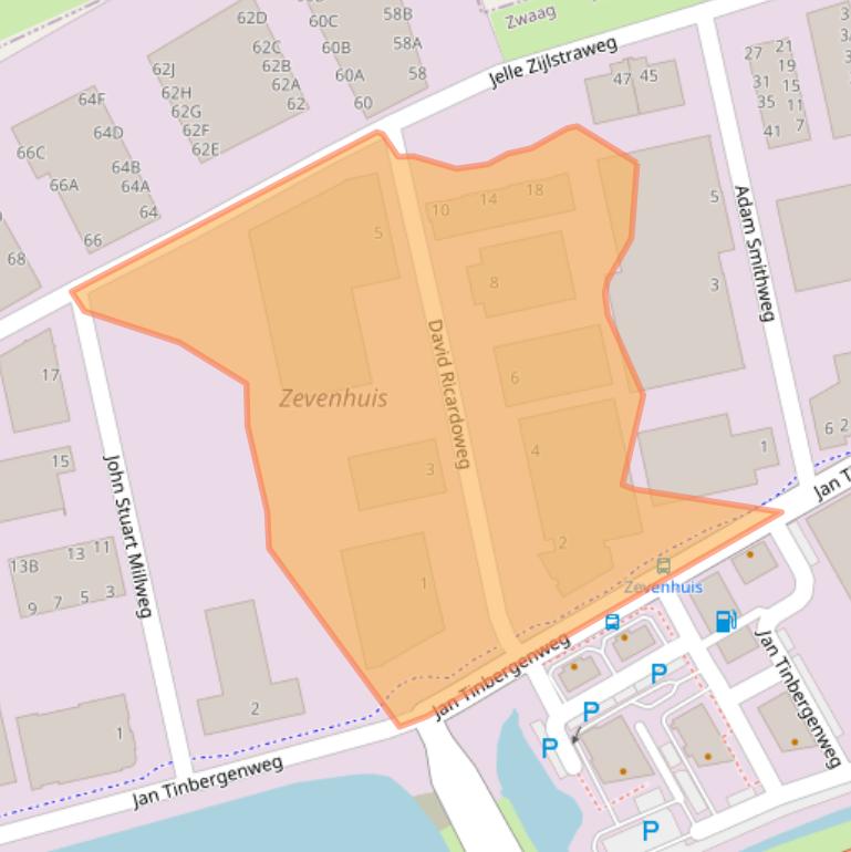 Kaart van postcodegebied 1689ZR.