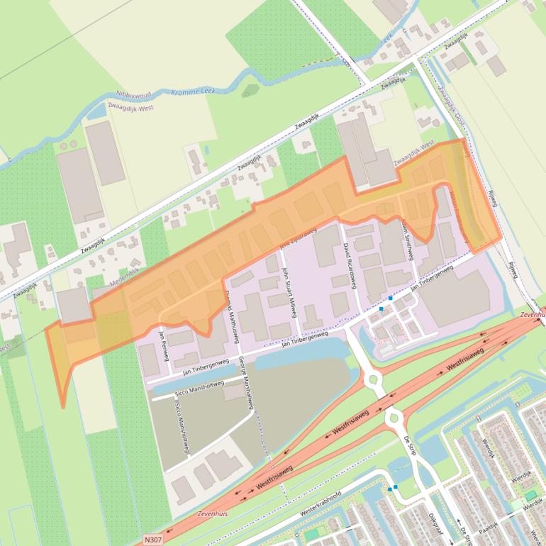 Kaart van postcodegebied 1689ZX.