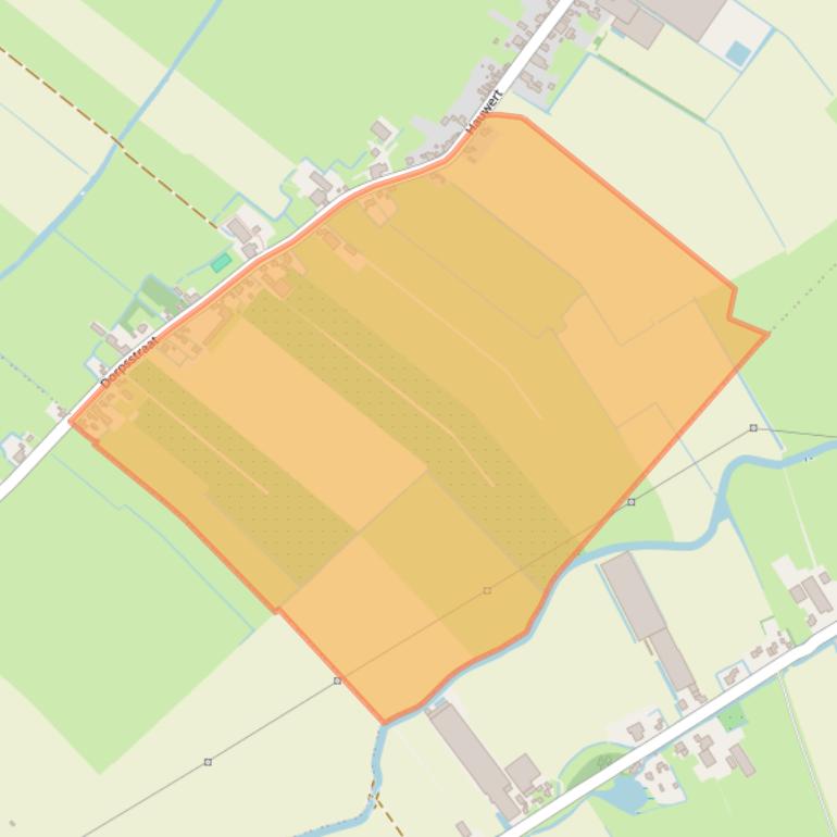 Kaart van postcodegebied 1691EG.