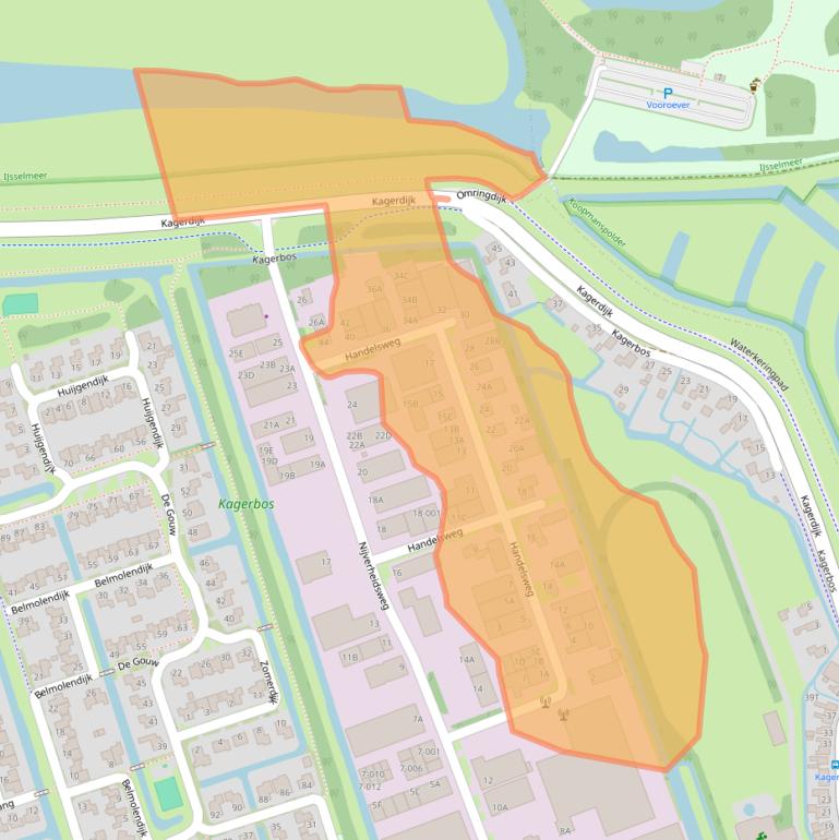 Kaart van postcodegebied 1693AZ.