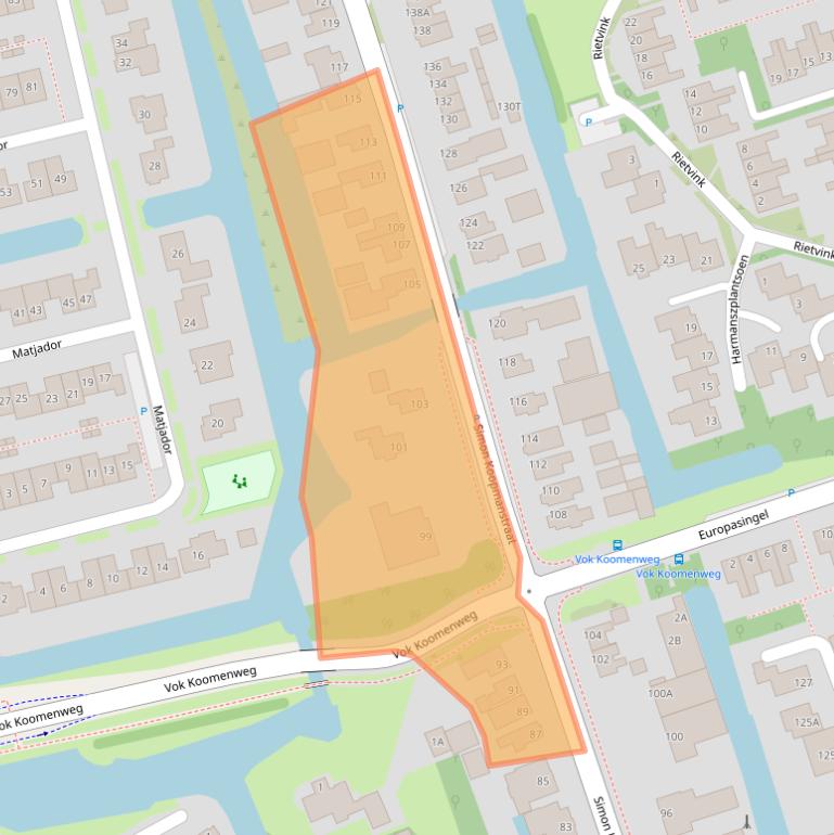 Kaart van postcodegebied 1693BC.