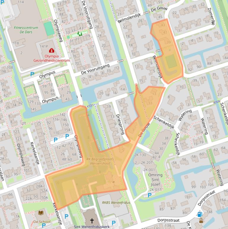 Kaart van postcodegebied 1693DA.