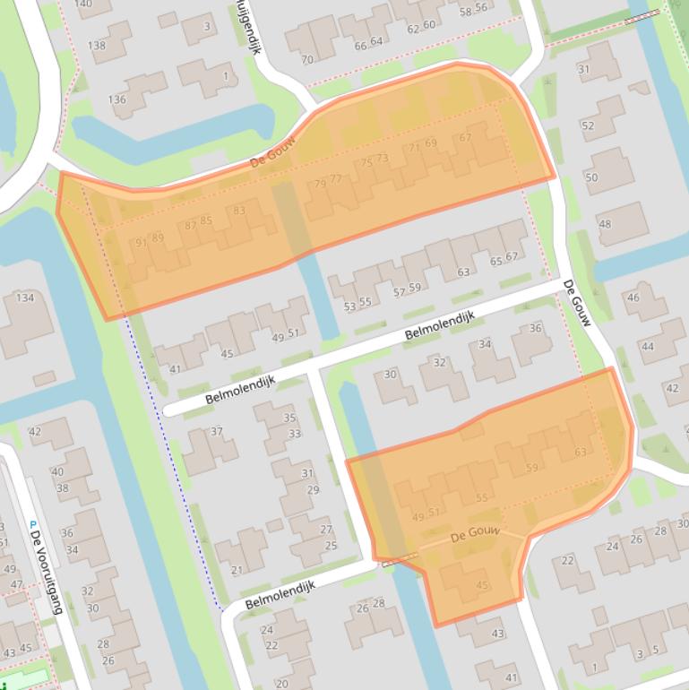 Kaart van postcodegebied 1693DB.