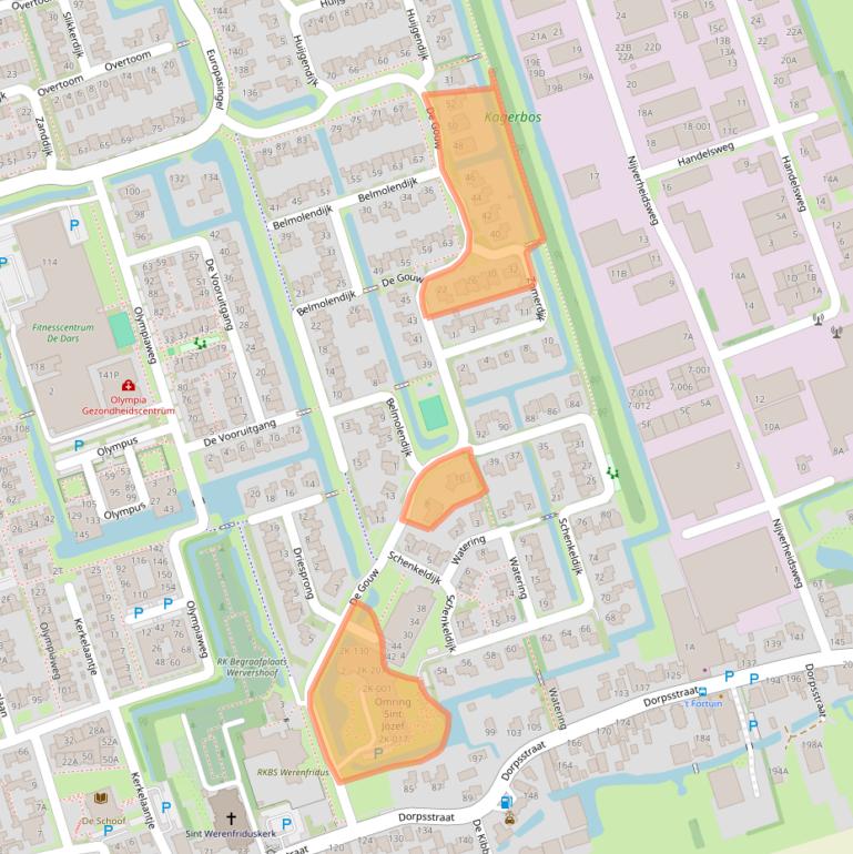 Kaart van postcodegebied 1693DC.