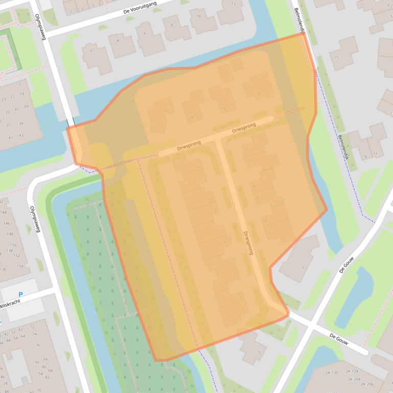 Kaart van postcodegebied 1693DG.