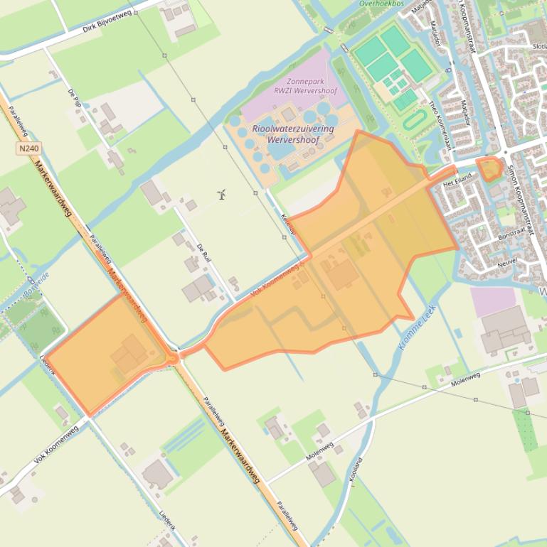 Kaart van postcodegebied 1693HA.