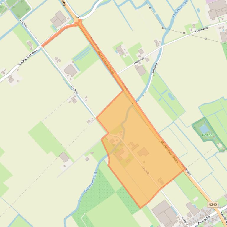 Kaart van postcodegebied 1693HH.