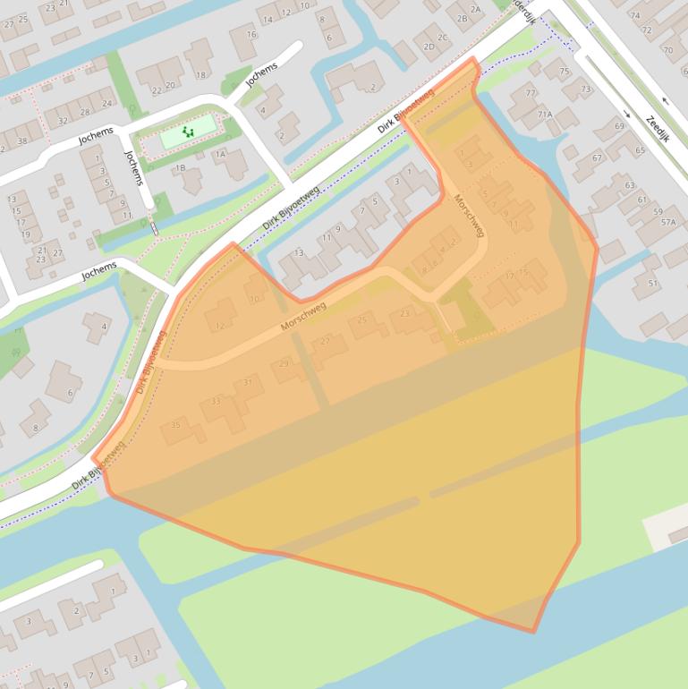 Kaart van postcodegebied 1693HK.
