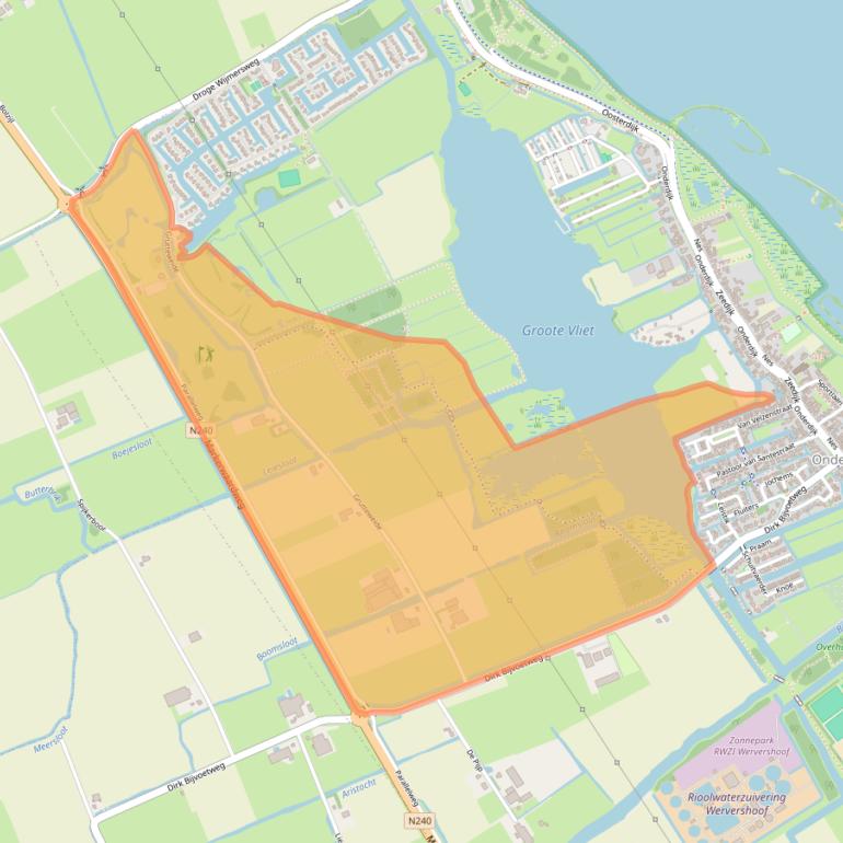 Kaart van postcodegebied 1693HR.