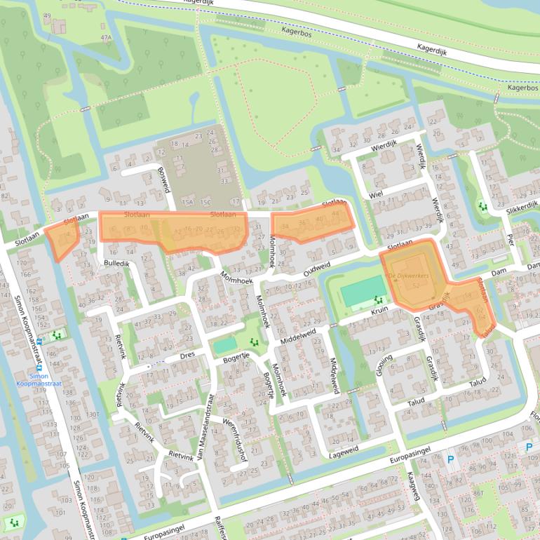 Kaart van postcodegebied 1693KT.