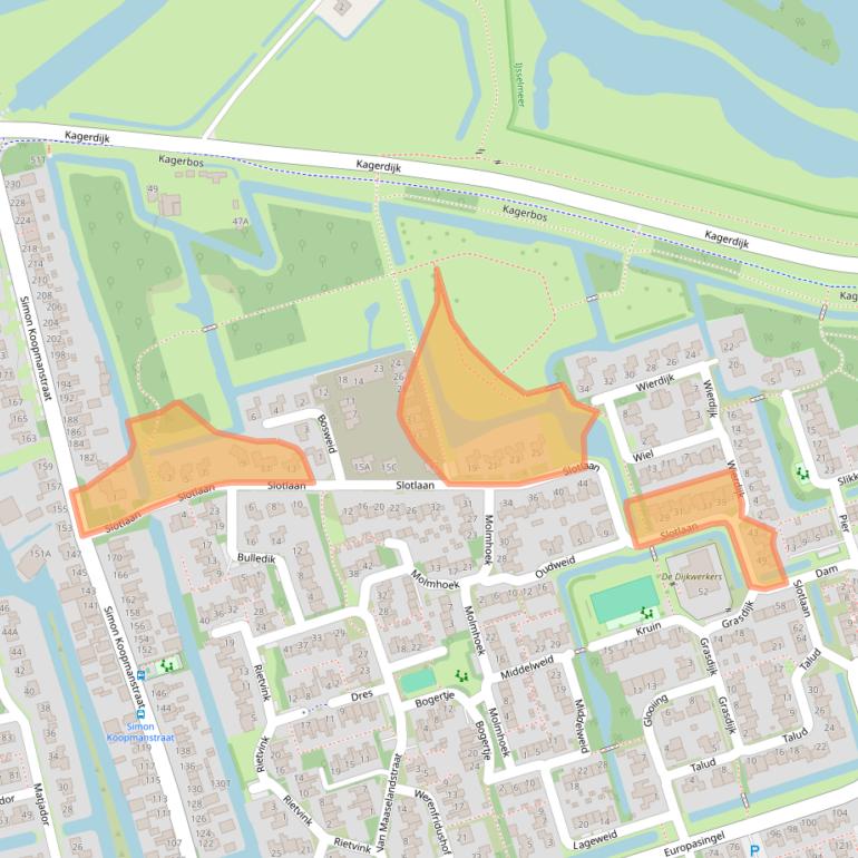 Kaart van postcodegebied 1693KV.