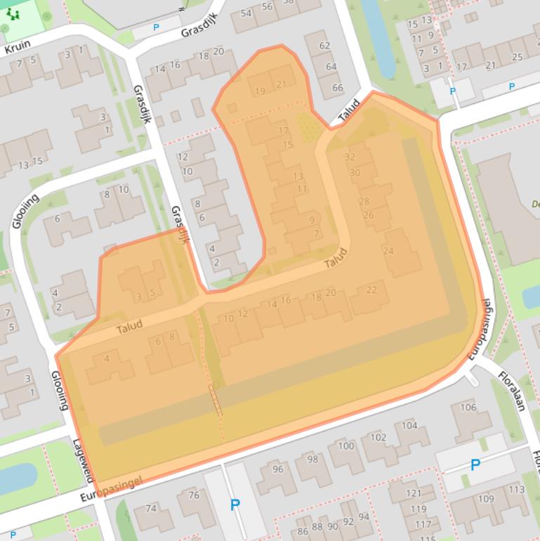 Kaart van postcodegebied 1693KW.