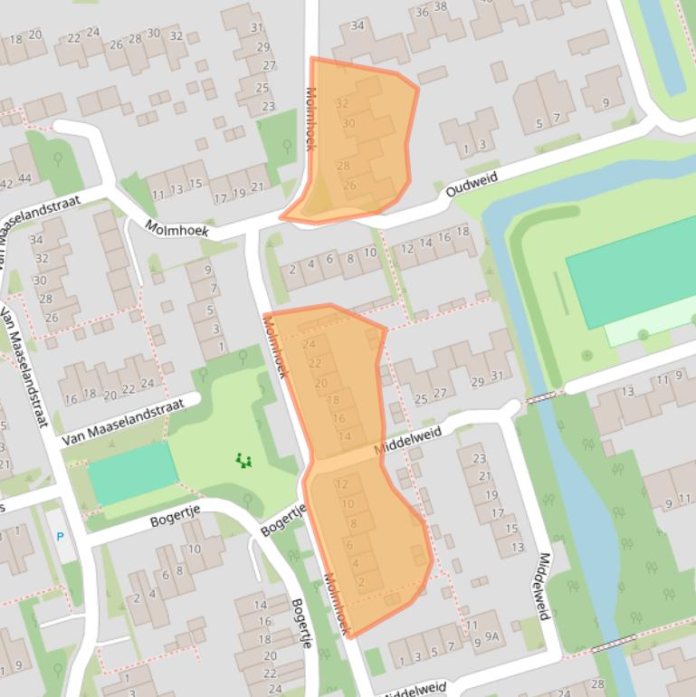 Kaart van postcodegebied 1693LB.