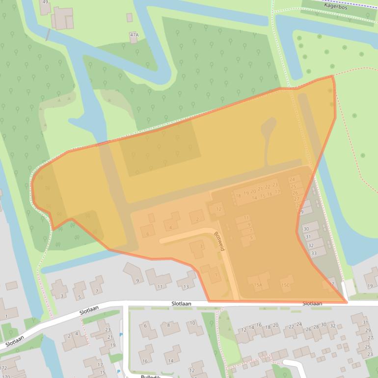 Kaart van postcodegebied 1693LJ.