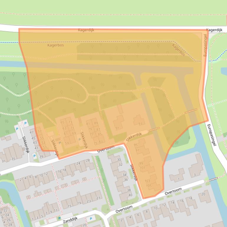 Kaart van postcodegebied 1693LR.