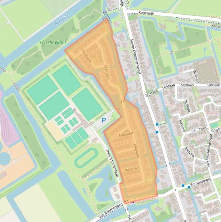 Kaart van postcodegebied 1693MB.